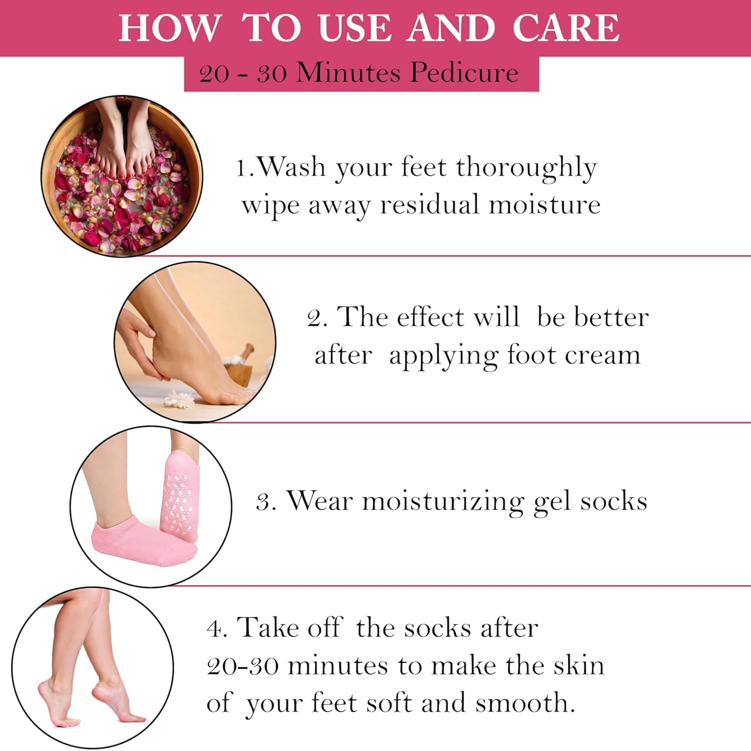 MANTHUMI Anti Crack Half-Length Silicone Foot Protector Moisturizing Silicone Socks Suitable for Men & Women Foot-Care, Heel Cracks and Heel Pain (Multicolor, Pair of 1) 3