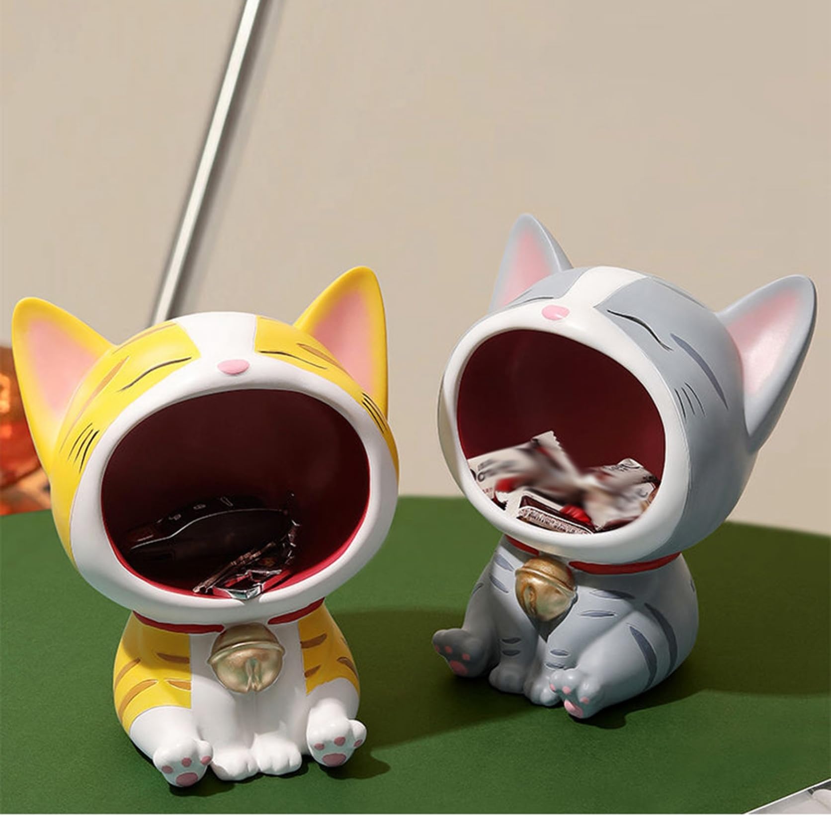 Amazon.co.jp: 玄関収納 ビッグマウス猫 小物入れ 鍵置き かわいい猫鍵  