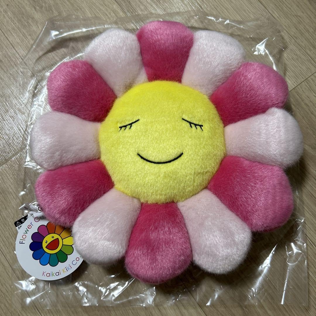Amazon.co.jp: カイカイキキ 村上隆さんのフラワーピンク ぬいぐるみ 