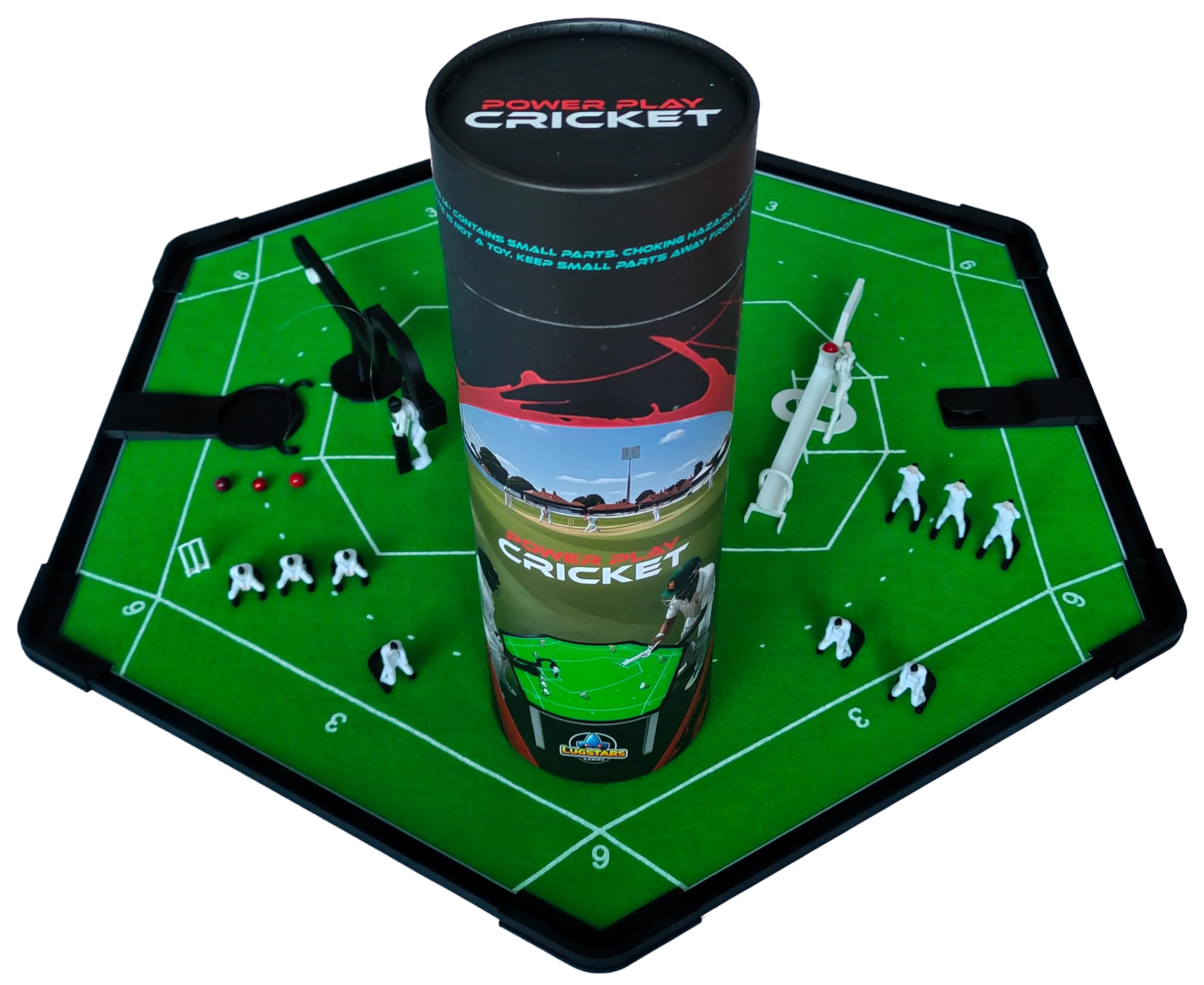 Lugstars Gaming Power Play Cricket Game, CG-2505-R1, Two-Player Game, Made in the UK