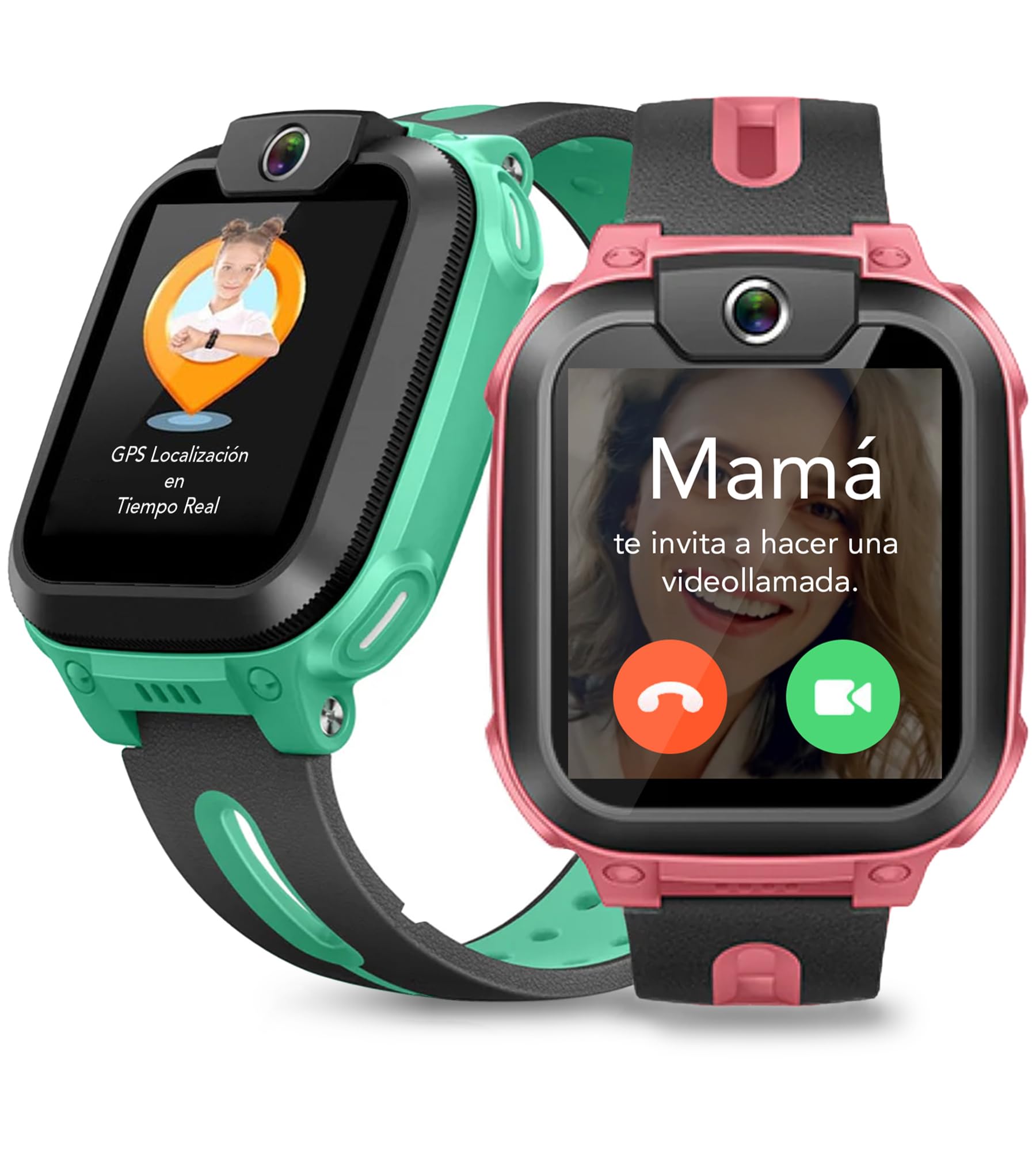 imoo Z1 Reloj Inteligente Niño, Reloj GPS Niños con 4G HD Vídeo de Larga Duración y Llamada Telefónica Smartwatch Niños IPX8 Resistente al Agua y Posicionamiento GPS en Tiempo Real -Verde