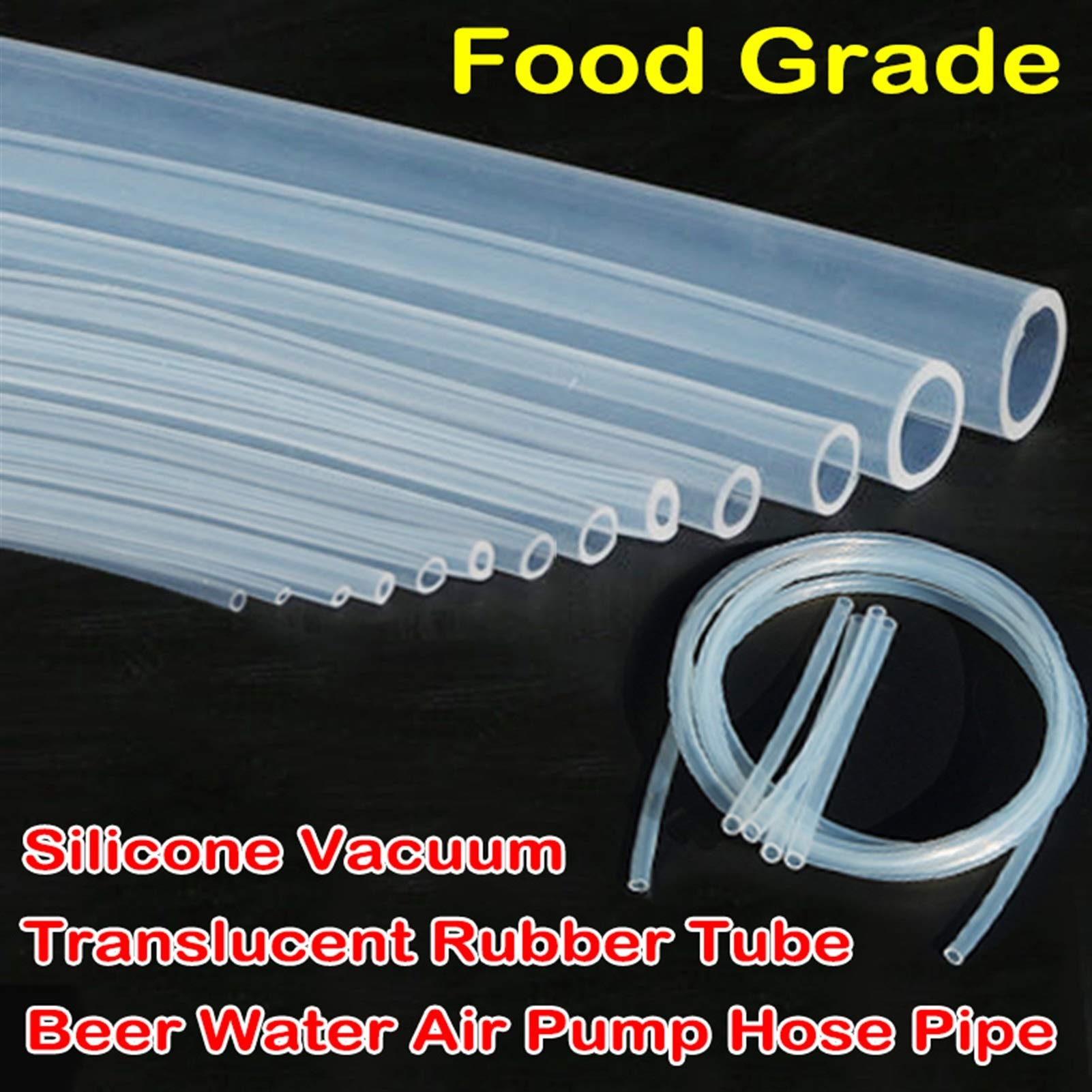 Tubo de goma de silicona flexible transparente, Tubo de caucho silicona 1 metro, varios tamaños(3x5mm)