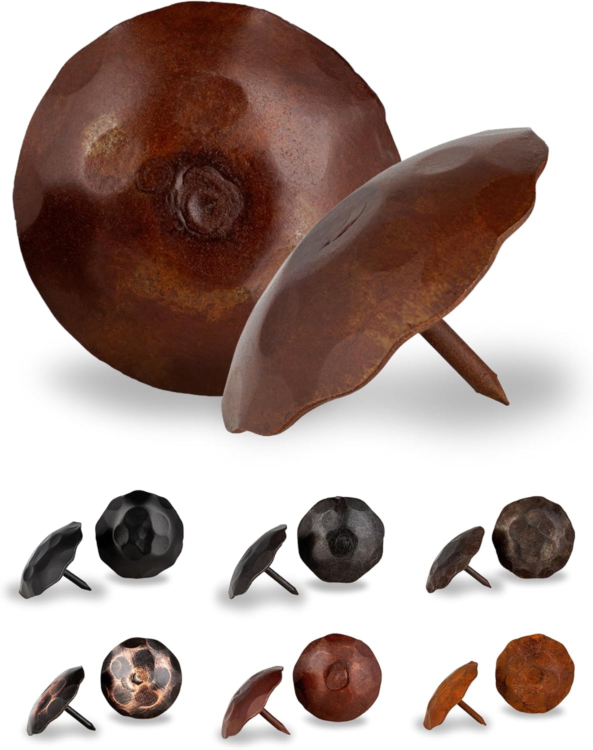 2" Sealed Rusted Hand-Forged Decorative Iron Clavos Nails, 10 Pack
