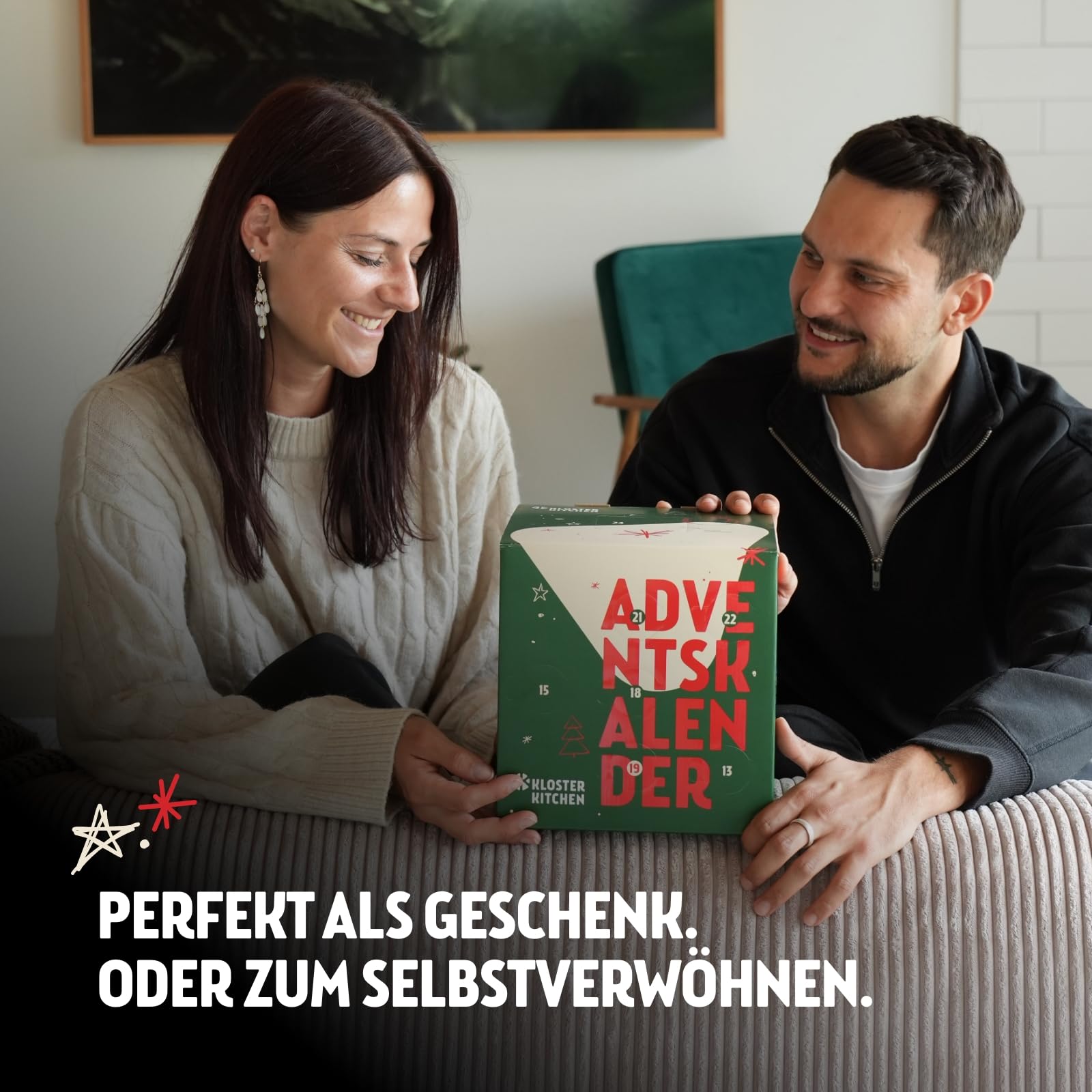 Kloster Kitchen Bio Ingwer Shots Adventskalender 2025 - Weihnachtskalender mit 35 Shotportionen - Bio-Getränke vegan