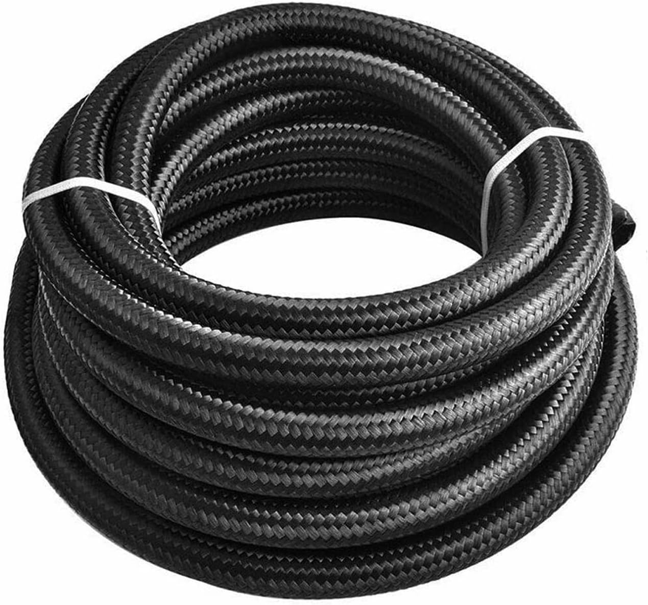 4AN 20Feet Stainless Steel Nylon Braided Fuel Line Hose Oil Gas Hose