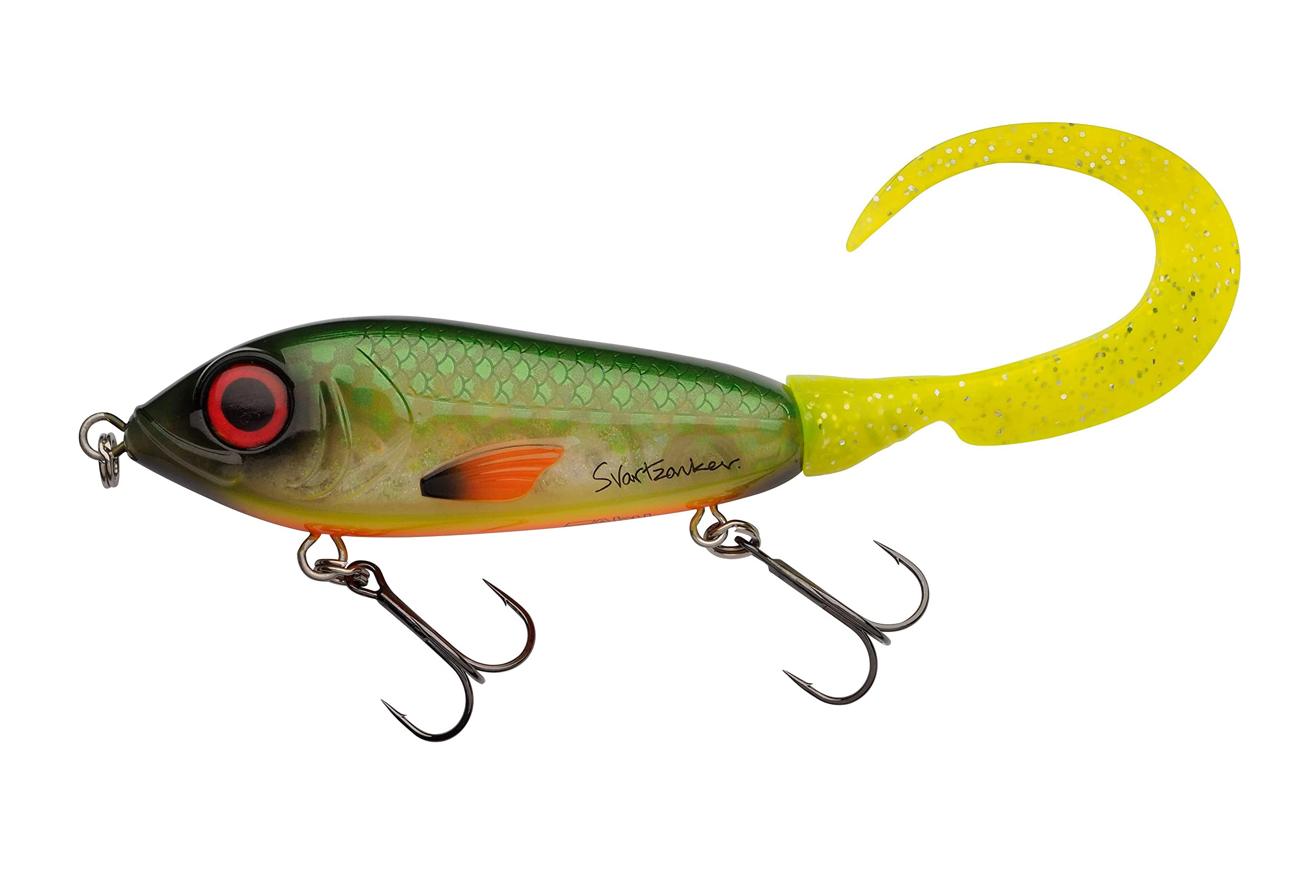 Abu Garcia Svartzonker McMy Tail Jerkbait, Przezroczysty, Wysokoudarowy Abs, Ekologiczny Obciążnik, Realistyczny Efekt 3D, do Połowów Słodkowodnych i Słonowodnych, Prawdziwy Gorący Szczupak 17 cm