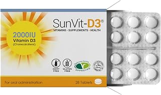 Vitamin D 2000iu - High Strength Vitamin D Tablets Support The Maintenance of Bone, Teeth, Muscle & Immune System | Made in UK & GMP Approved | Dairy & Gluten Free - D3 Vitamins 28 Tablets