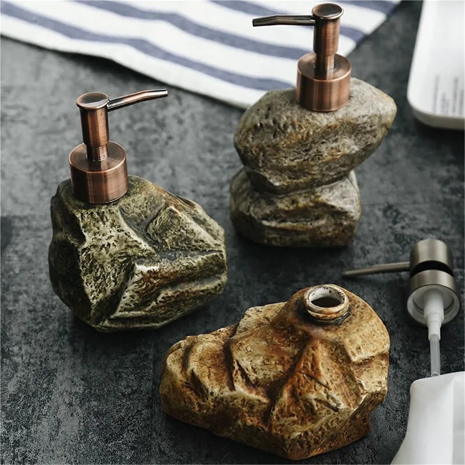Ceramiczny dozownik mydła, Ceramiczny dozownik mydła wielokolorowy z pompką do żelu pod prysznic do dezynfekcji rąk(Color2)