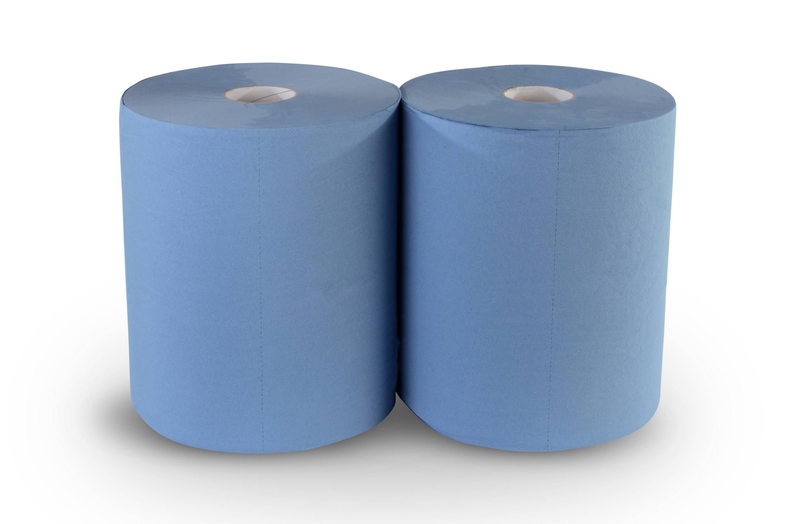 Quicky Rotolo di panno per la pulizia, 2 strati, colore blu, 2 rotoli da 500 fogli, assorbente, perfetto per officina, industria, cucina, ecc.