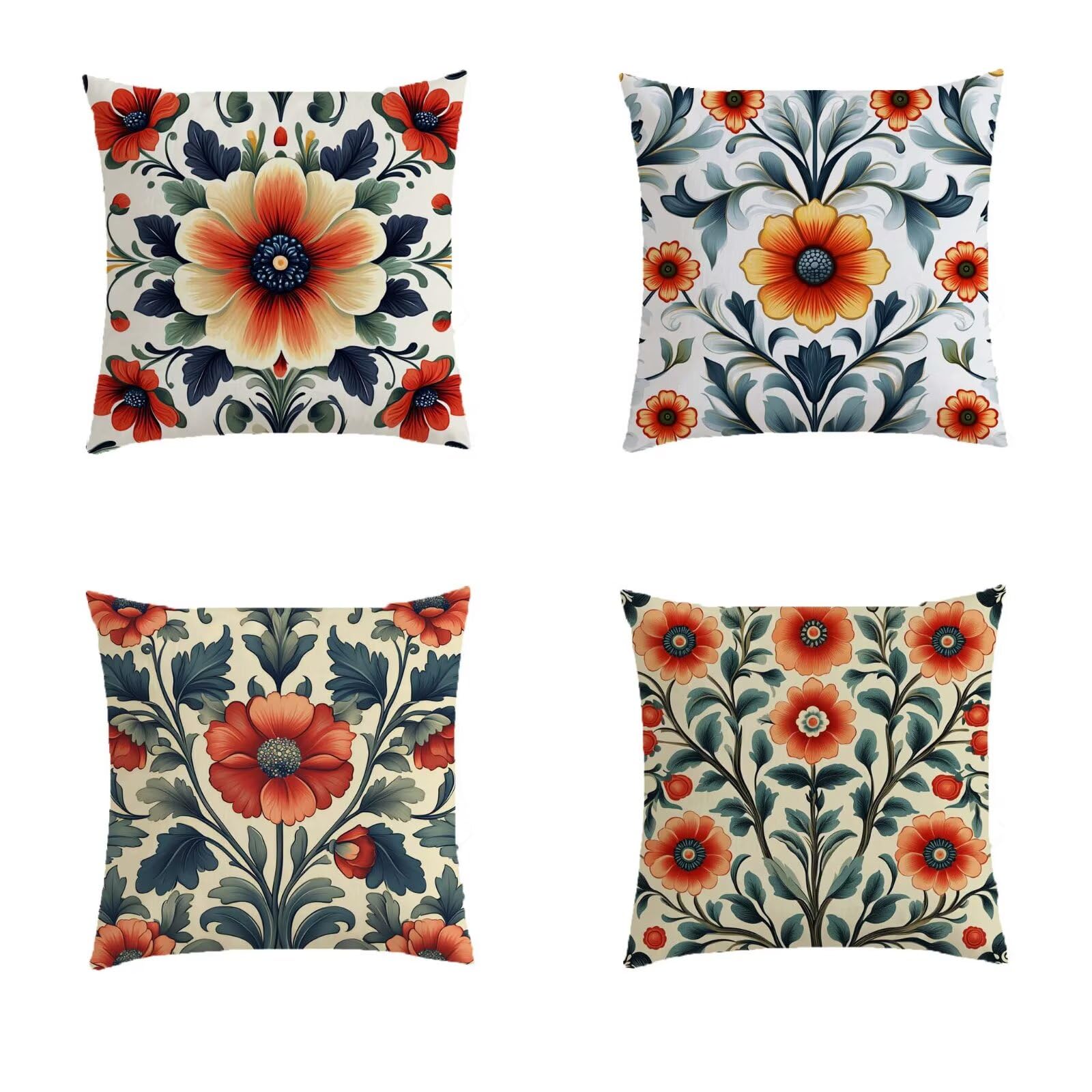 Housse coussin exterieur rouge salon de jardin carré 70x70