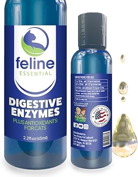 Catalyst Antioxidant Enzyme Formula for Cats - Cat Digestive Enzyme - Digestive Enzymes for Cats - Cat Digestive Support - Feline Catalyst Liquid Pancreatic Enzyme Supplements Cats