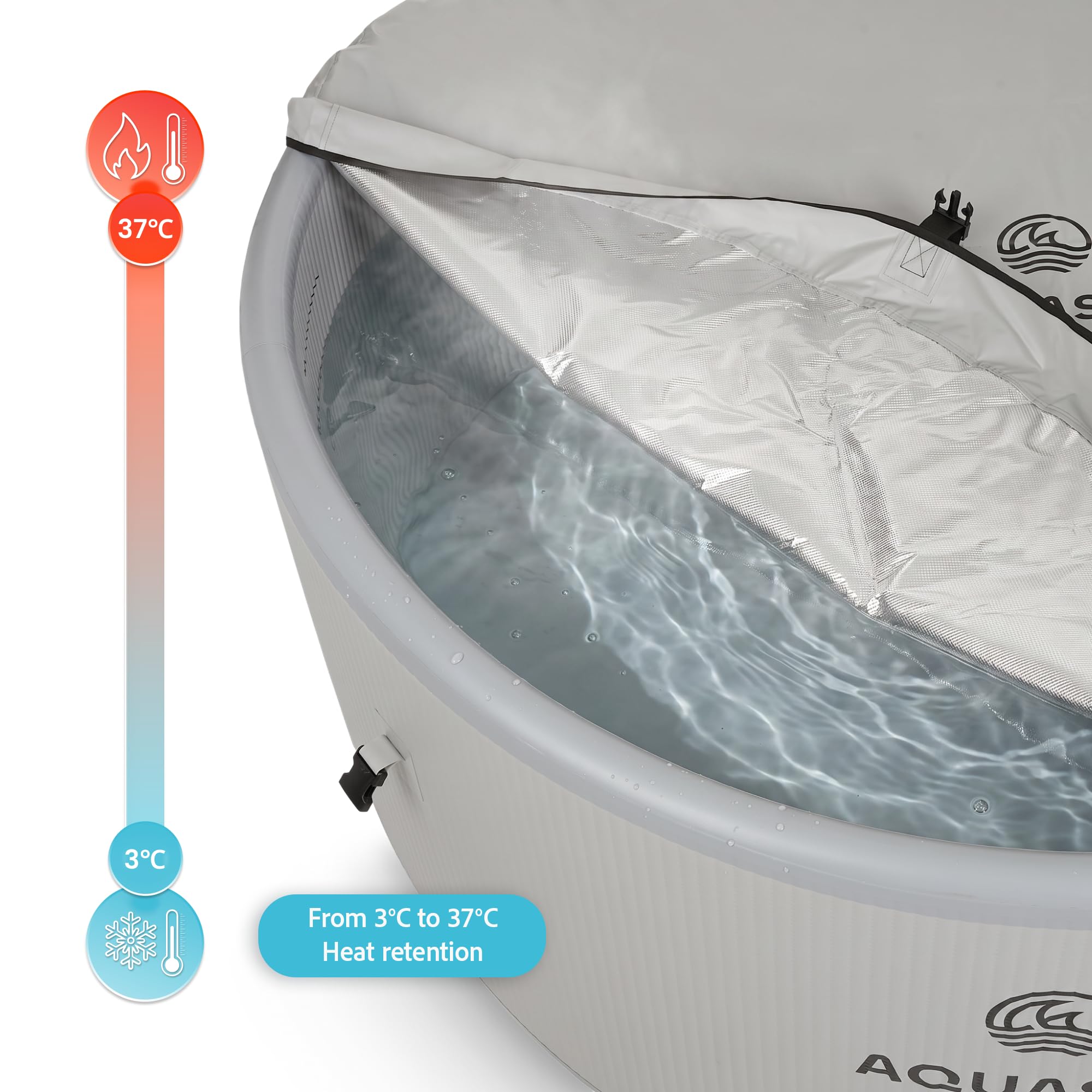 AQUASTIC ONSEN nadmuchiwana wanna lodowa, 700 l, 150 x 50 cm, DropStitch