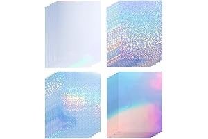 24 Sheets Printable Holographic Glossy Sticker Paper for Inkjet/Laser Printer