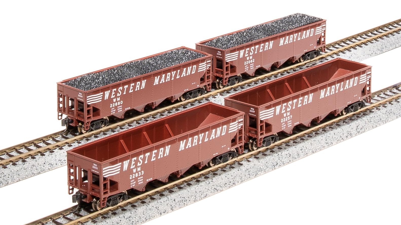 Broadway Limited 7439 ARA 70-Ton Quad Hopper, WM, 4-Pack, N (Fantasy Paint Scheme)