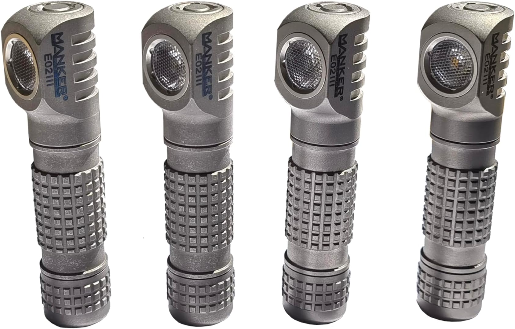 E02 III Titanium Rechargeable Pocket Flashlight, Compact Lightweight LED Headlight (6500K Cool White, Bead Blasted)