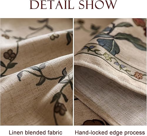 Miniatura 4 de patdrea - Mantel francés, rústico, suave y transpirable para mesas rectangulares, mantel floral para cocina y comedor, para fiestas y Navidad, 67 x