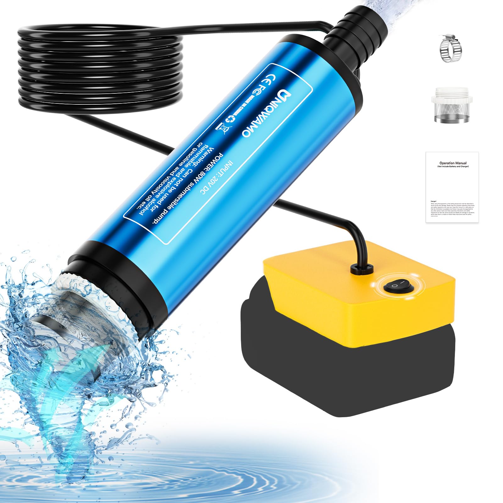 Uniqwamo Cordless Submersible Water Pump