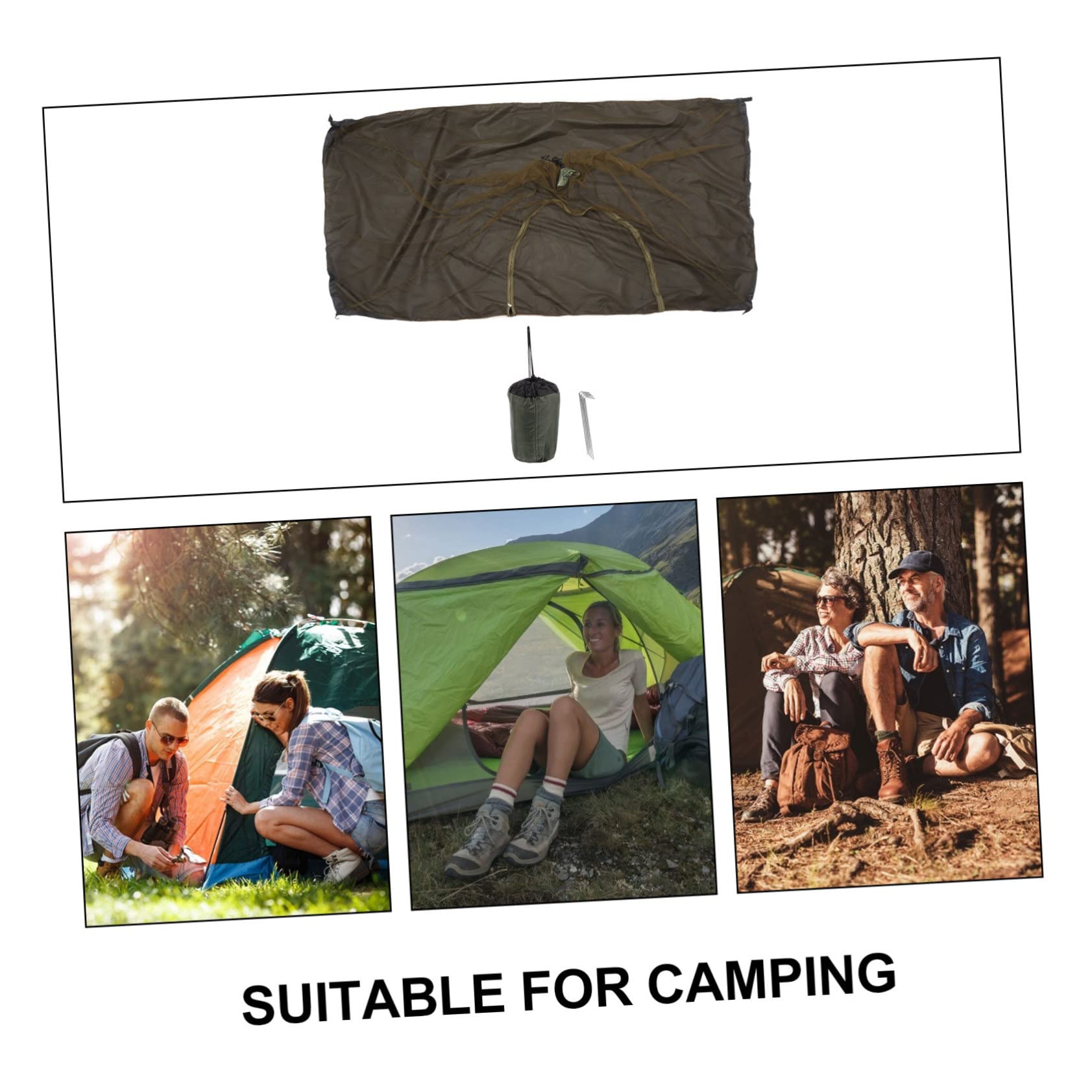 ORFOFE Mosquitera para Camping con Zipper de Alta Densidad para Senderismo y Mochilero Ligera y Reutilizable Protección Efectiva contra Insectos Portátil con de Fijación