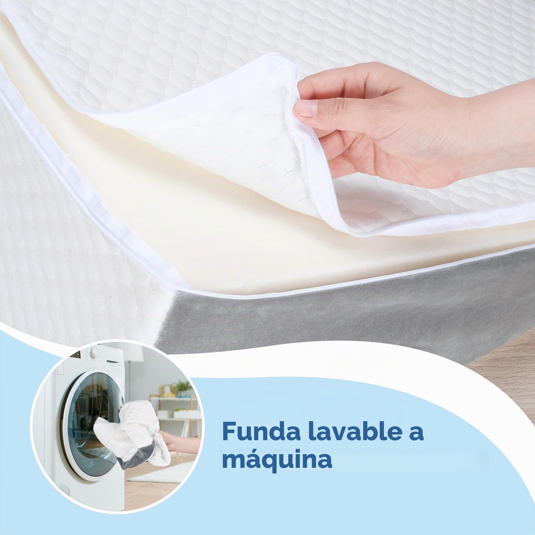 INFANZIA Cojín reclinado para cama, Almohada Triangular Ergonómica en memoria de forma para apnea del sueño, cojín de esquina, ronquidos, reflujo ácido (blanco)