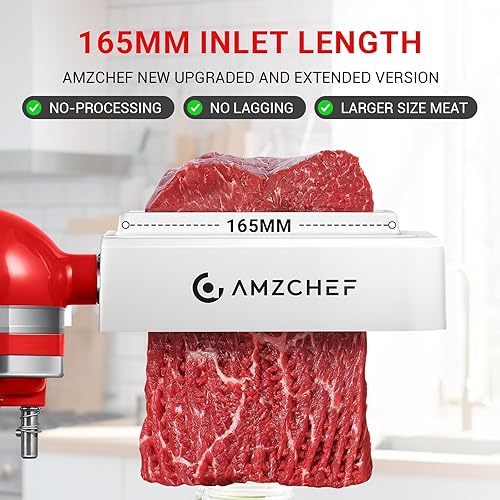 Miniatura 2 de Ablandadores de carne para mezclador KA, herramienta ablandadora de carne de acero inoxidable con longitud mejorada de 6.5 pulgadas, apto para