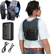 Uniso Peltier Vest Cooling Vest 22,000 mAh Large Capacity Battery Set, Air Conditioned Cooling Clothes, Cooling Plate, Gel Pad Cooling Structure, Instant Cooling, Cool Vest, Thin & Compact, Reduces