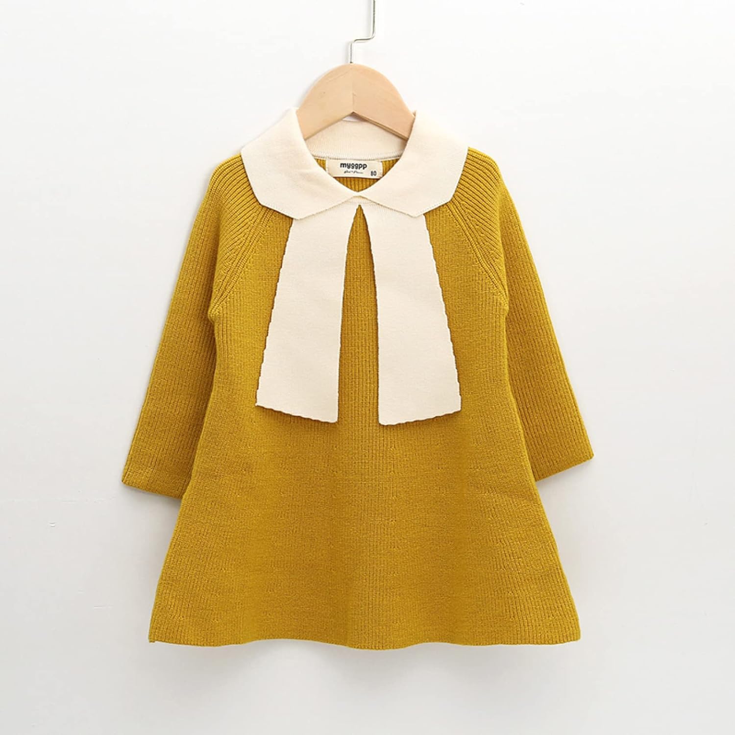 [KAPE1] ワンピース 女の子 子供服 キッズドレス 長袖 蝶結び 海軍風 キッズ服 可愛い 子供ドレス ロングスカート スカー