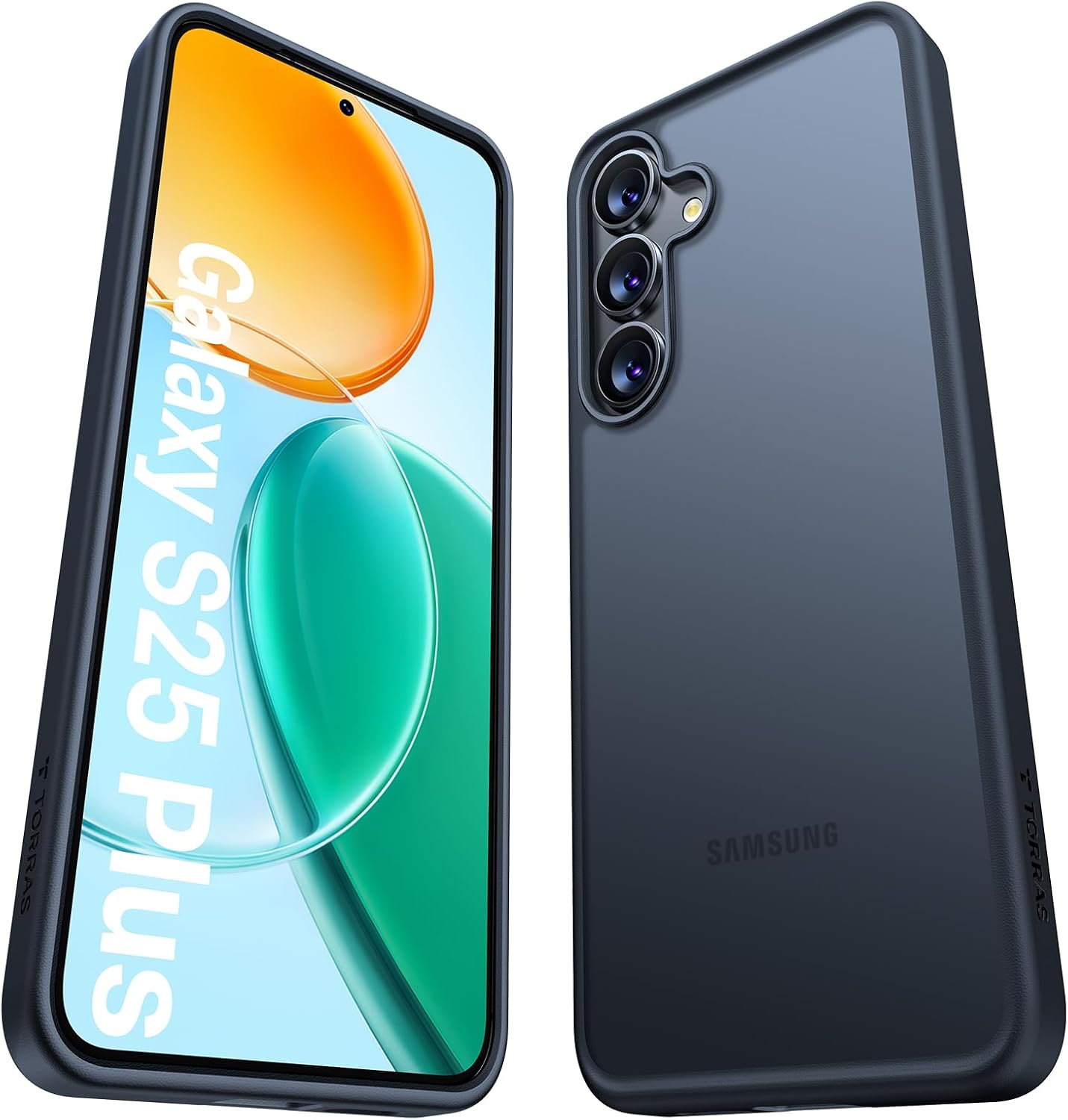 TORRAS Guardian Shockproof for Samsung Galaxy S25 Plus Case, 12FT Military-Grade Protection, Slim Case for Samsung S25 Plus case, Matte Translucent Black, Thin, 6.7'' S25 Plus 6.7'' Black