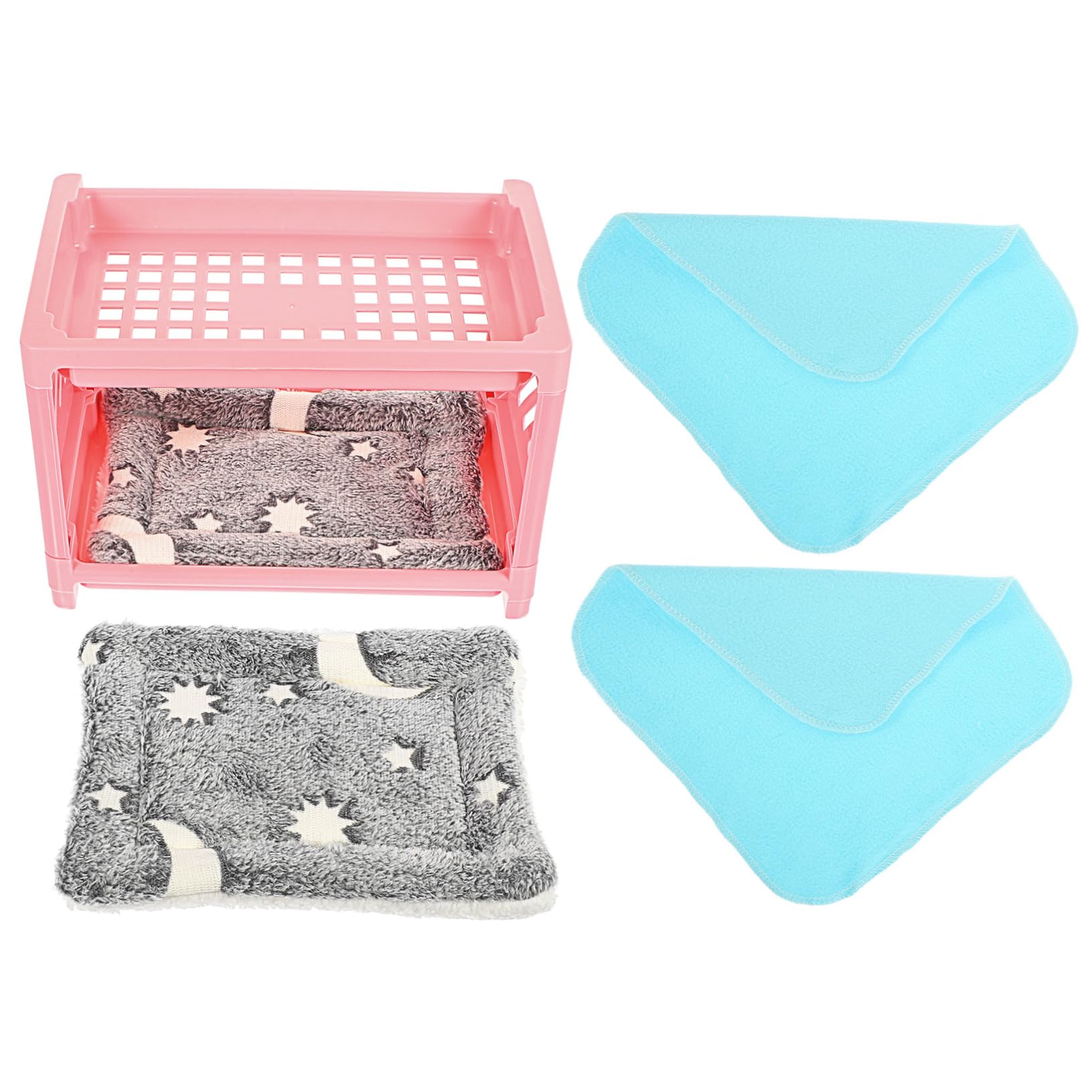 SOIMISS Plastic Double-layer Sleeping Bed for Small Pets like Chinchillas and Bunnies, Providing A Sense of Security Unique Shaped Design, for Home Use