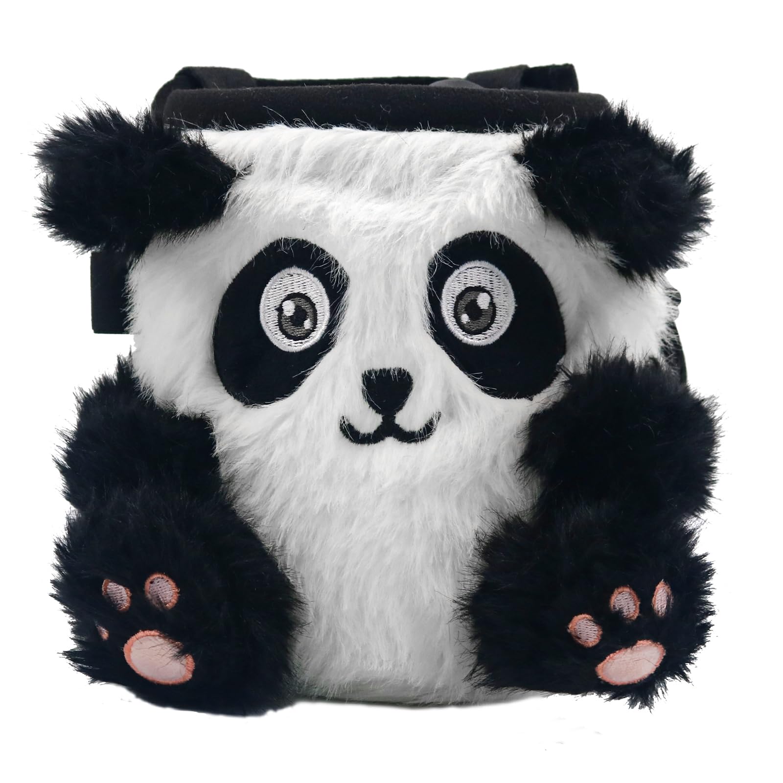 NewDoar Chalk Bag for Rock Climbing Bouldering Panda Chalk Bag Bucket with Quick-Clip Belt & Zippered Pocket Rock Climbing Gear Equipment for Men Women Children