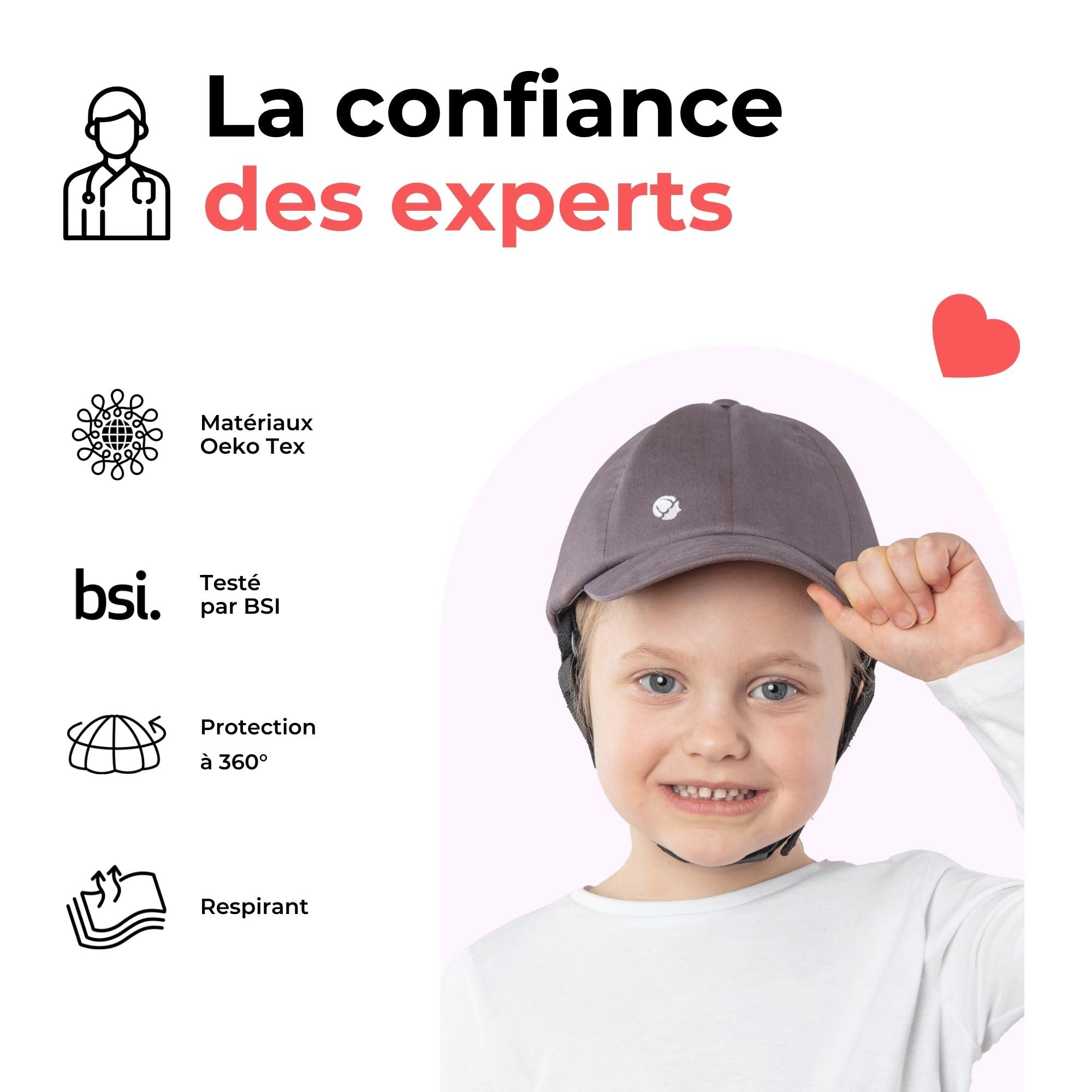 Ribcap Baseball Cap Kids Casque Médical de Sécurité: Protection et Style pour Les Personnes à Risque de Chutes | Idéal pour Épilepsie, Enfants et Toutes Activités