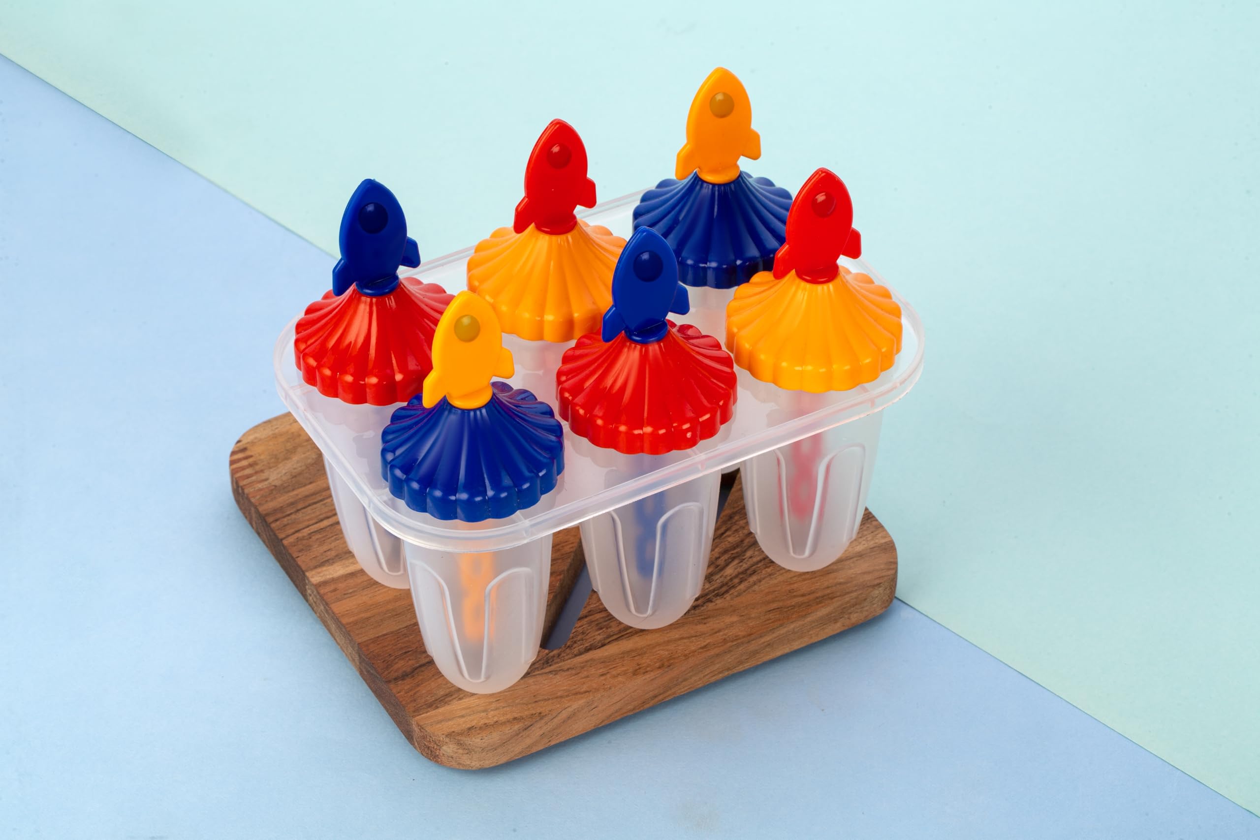 Buy SR Set of 6 Plastic Reusable Rocket ice Pop Makers, Homemade