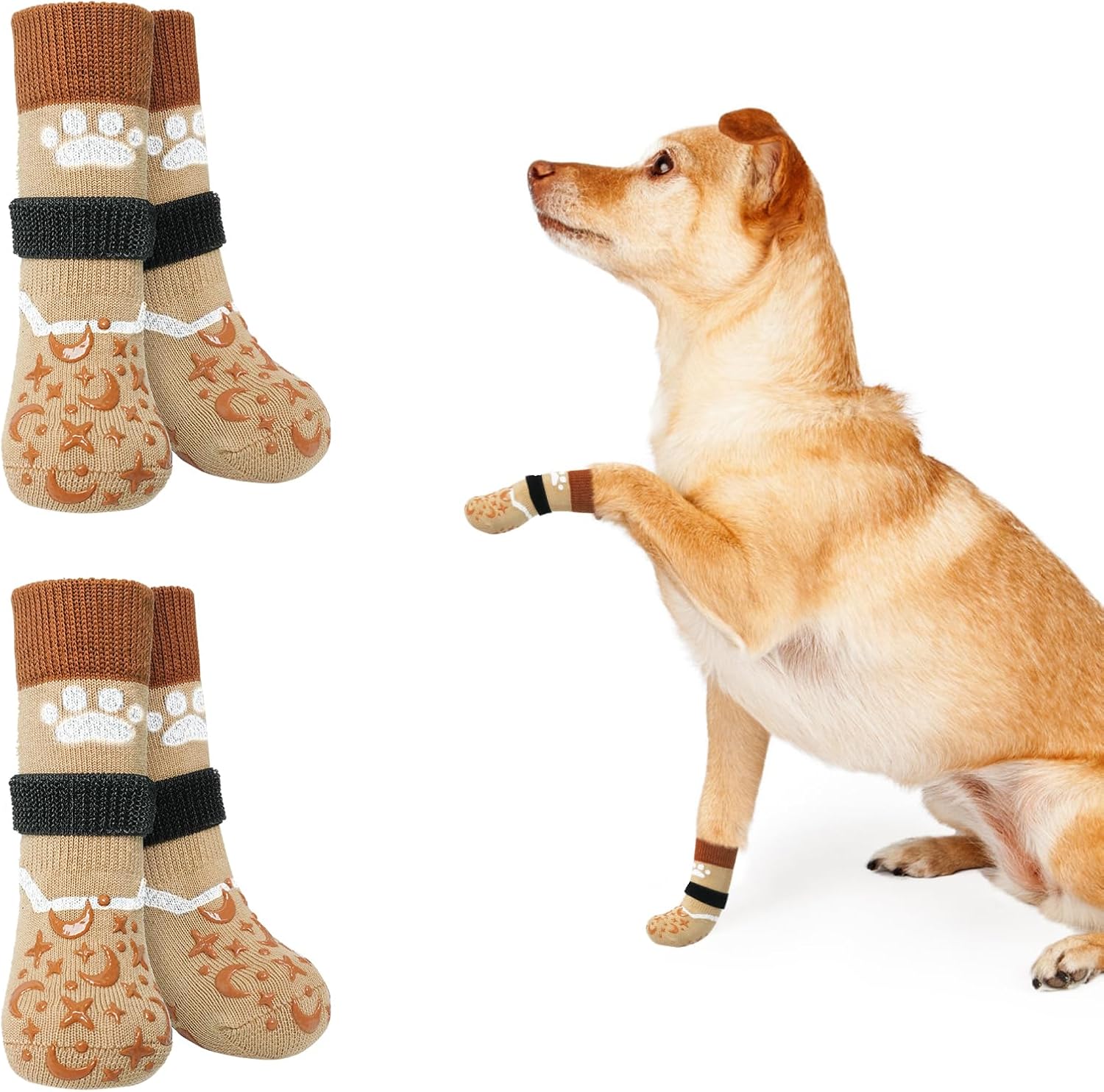 BEAUTYZOO Dog Socks to Prevent Licking Paws, Reflective