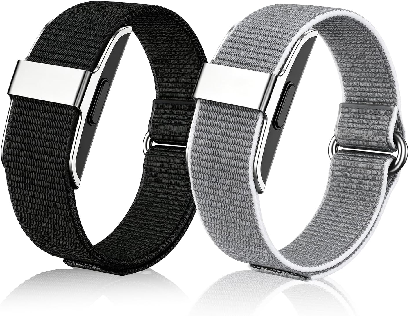 2 Pack Nylon Loop Replacement Band Compatible with Hume Band,Soft Breathable Adjustable Health Fitness Trackers Straps for Women and Men