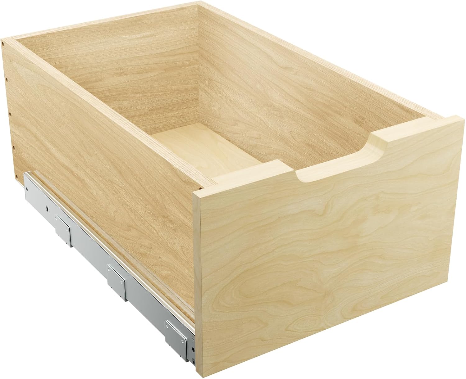 LOVMOR Soft Close Pull Out Cabinet Organizer 8” High Drawer 16½” W x 21”D Wood Slide Out Shelves Cabinet Organizer with Full Extension Rail Slides Pull Out Drawer for Kitchen Cabinet&Pantry