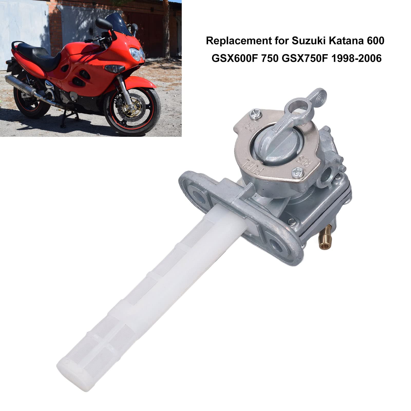 Qiilu Zawór Przełączający Zbiornika Paliwa, Zawór Odcinający Zbiornik Paliwa Szczelny dla Katana 600 GSX600F 750 GSX750F