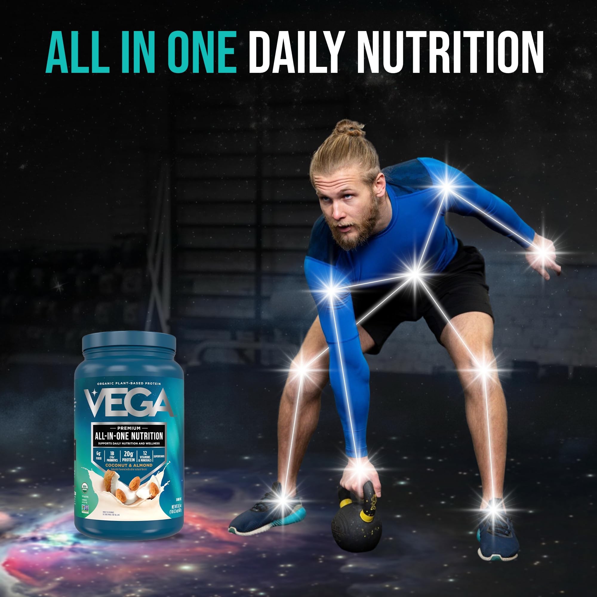 Vega All-in-One Nutrition Organic Vegan Protein Powder – Coconut Almond, 20g Protein Meal Replacement Shake – 1.52lbs (18 Servings) — Amazon image 4