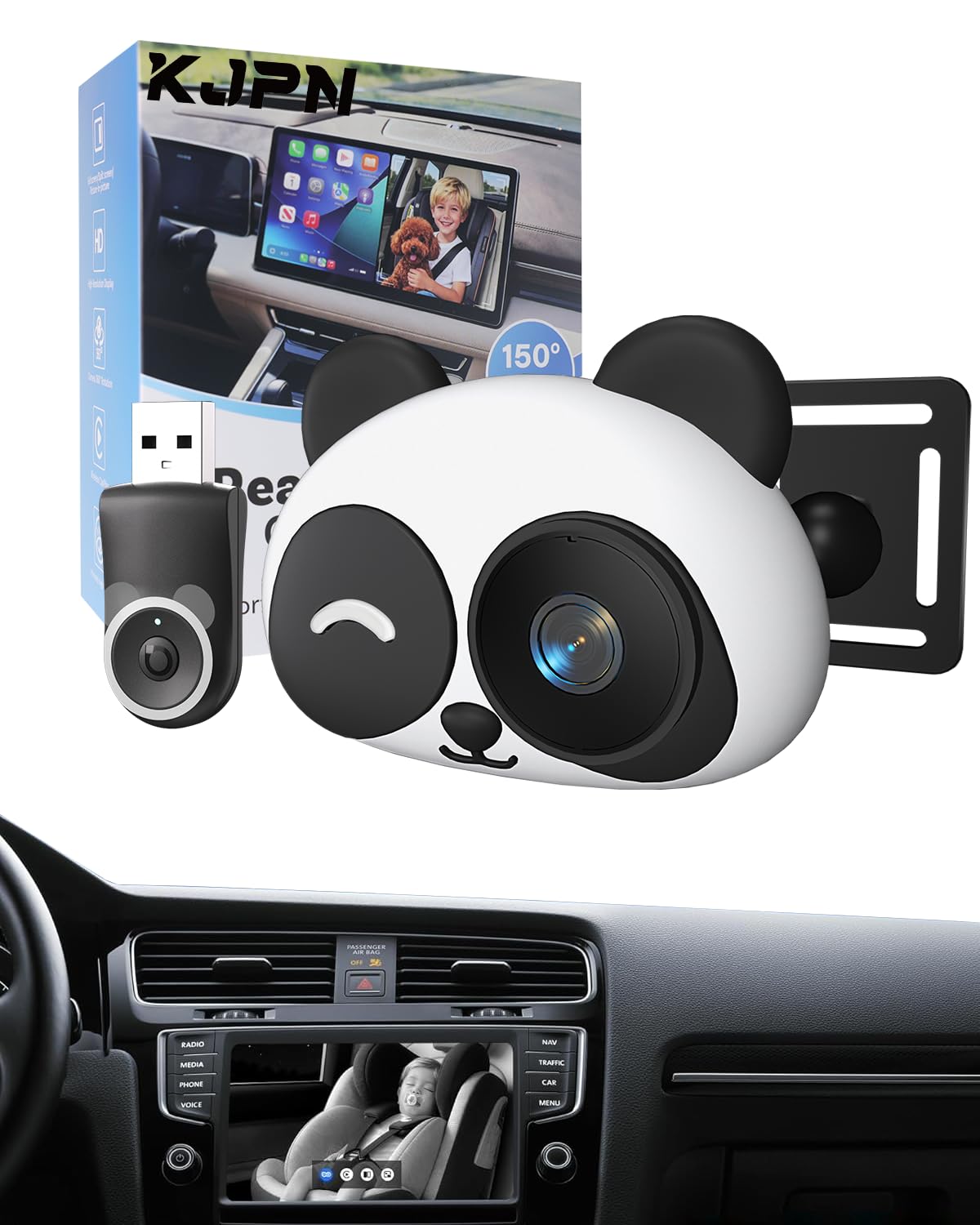 KJPN Carplay Baby Car Camera Monitor