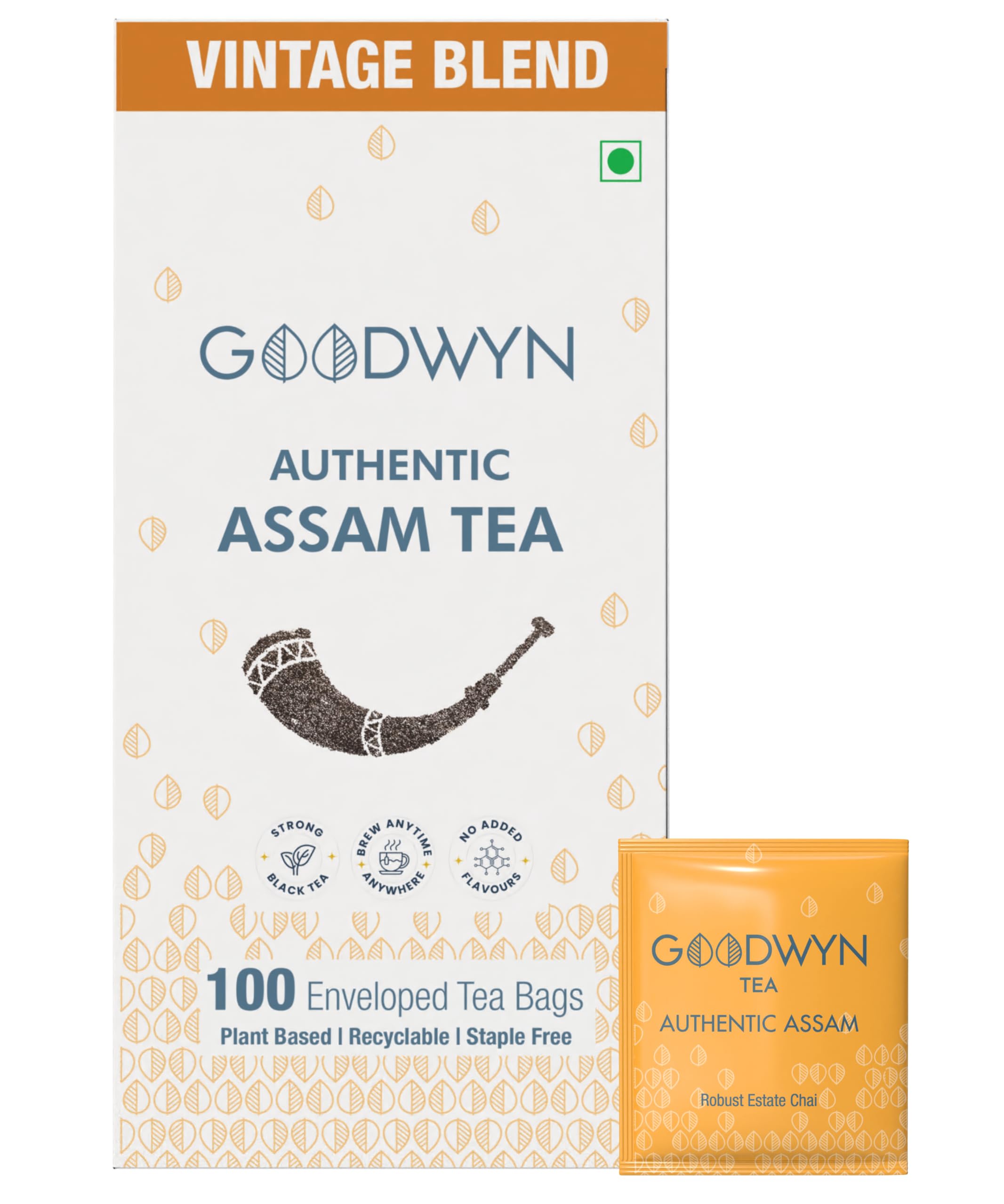 Goodwyn Classic Assam Chai – 100 Tea Bags | Strong Black Tea | Tastes Great With Milk | Non-Bitter | Plastic-Free | From Own Tea Estates-image-43