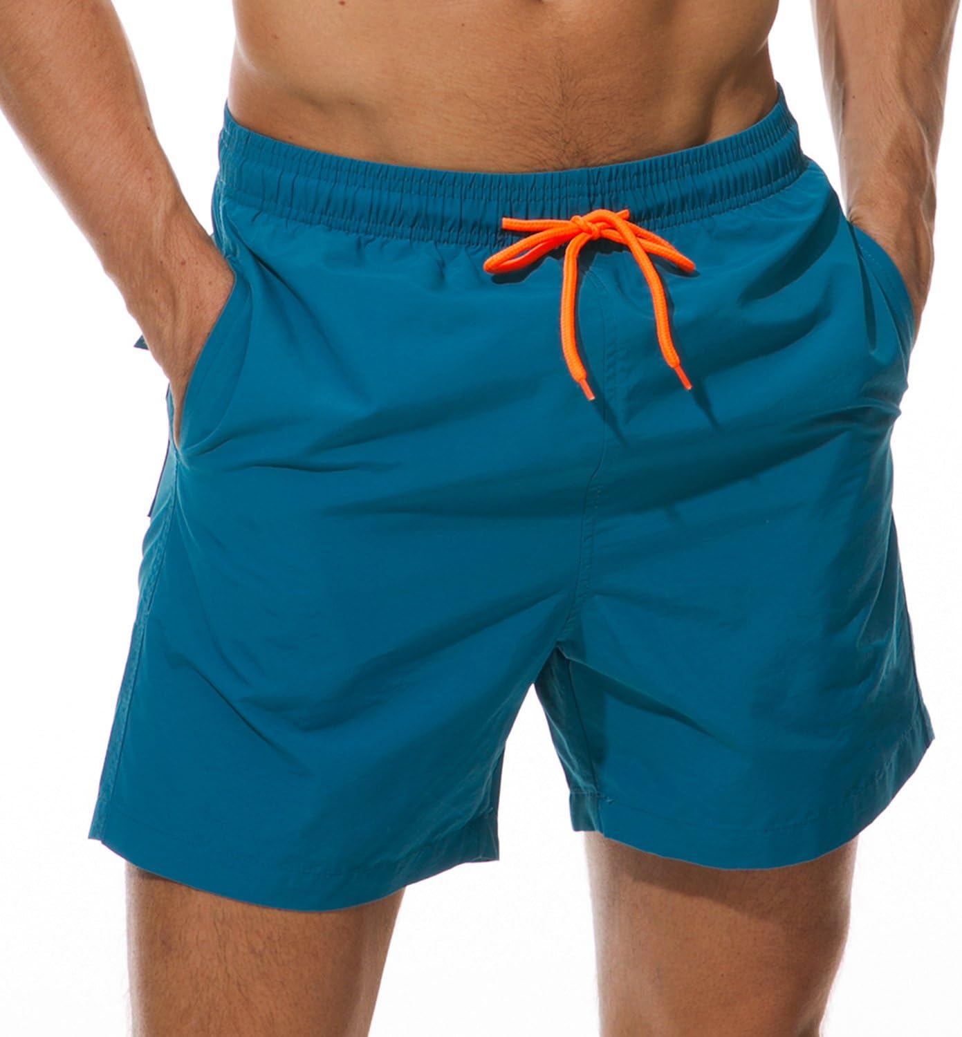 Men's Swim Trunks Quick Dry Beach Shorts with Pockets