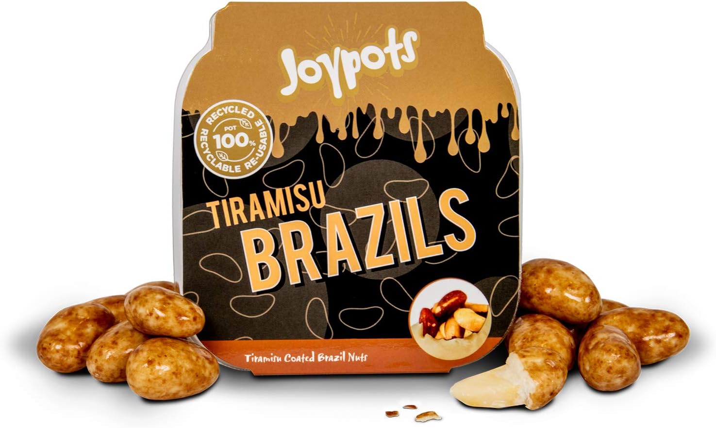 Joypots Tiramisu Brazils. 1x 300g Tub. Gluten Free, Vegetarian