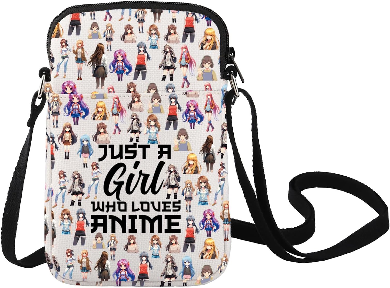 Anime Fans Cross Body Bag Anime Lover Gift Just A Gi rl Who Really Loves Anime Shoulder Bag Cartoon Anime Merch