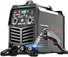 GZ GUOZHI Aluminum MIG Welder, 200A 10 in 1 Double Pulse MIG/Gas MIG/MAG/Gasless Flux Core MIG/Stick/Lift TIG/Spot welding/Spool Gun 110V/220V Multi Process Welding Machine with LCD Digital Display