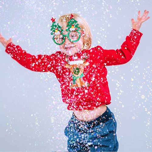 Miniatura 5 de RGQSUN 8.8 oz250 g de nieve artificial de Navidad parpadea, nieve artificial brillante para manualidades, relleno de polvo de nieve para decoración