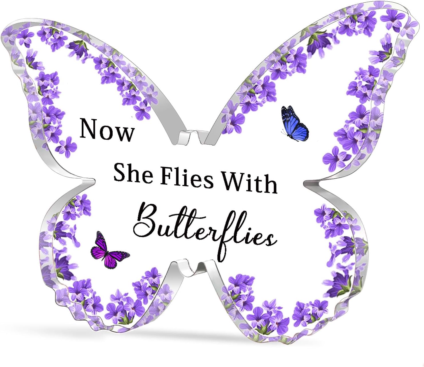 โ Memorial Gifts Butterfly Shape Acrylic Sympathy Gifts Now She Flies With Butterflies Acrylic Gifts Remembrance Gifts In Memory Of Loved Gifts Sympathy Gifts For Loss Of One