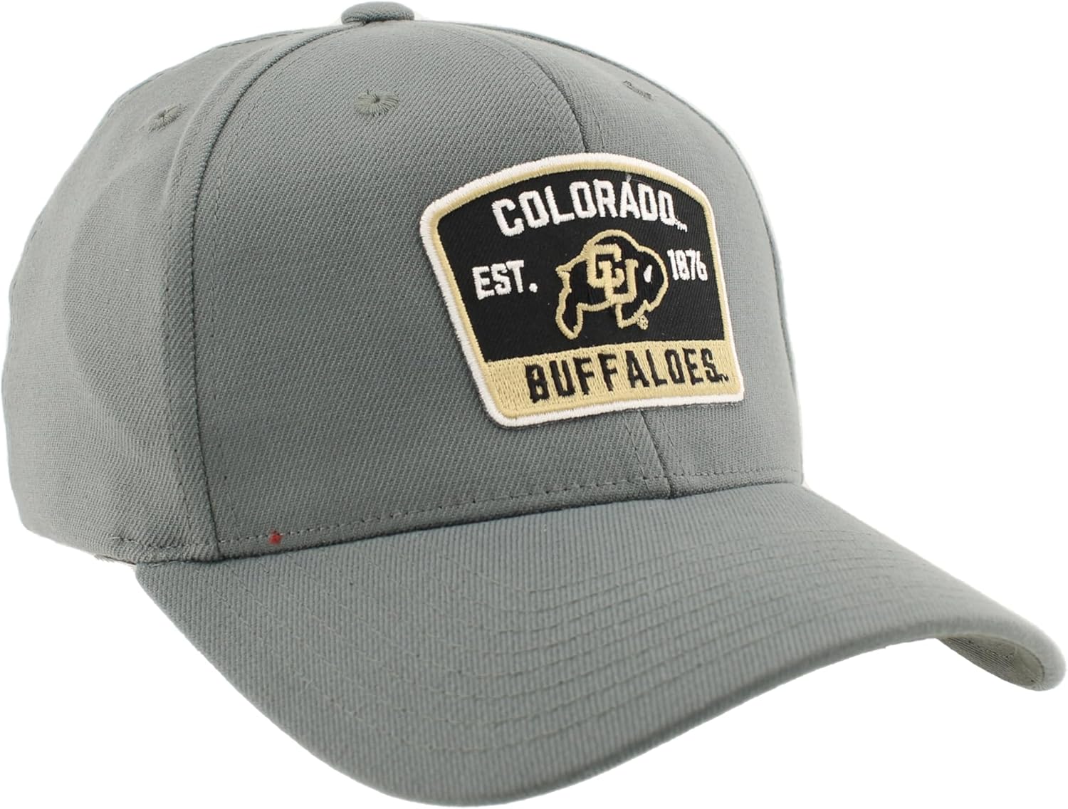 ZHATS Men's Standard NCAA Officially Licensed Fitted Hat ZH Patch Switchback Gray, Grey, Large - Image 5