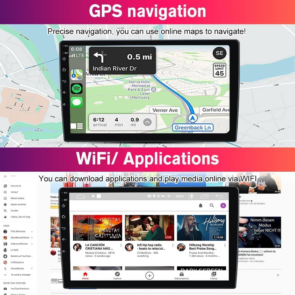 Car Radio Replacement for Ford F150 2009–2012, 9 Inch Android TouchScreen Stereo Head Unit, 4Core+64GB, Wireless CarPlay&Android Auto, GPS Navigation, Bluetooth/WiFi/Backup Camera/SWC (Manual AC Only)
