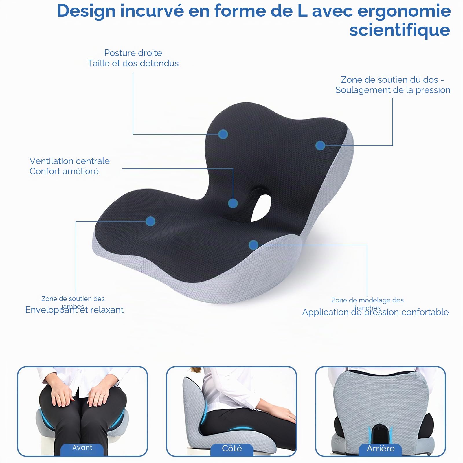 Coussin de siège en Mousse à mémoire,Coussin d'assise orthopédique