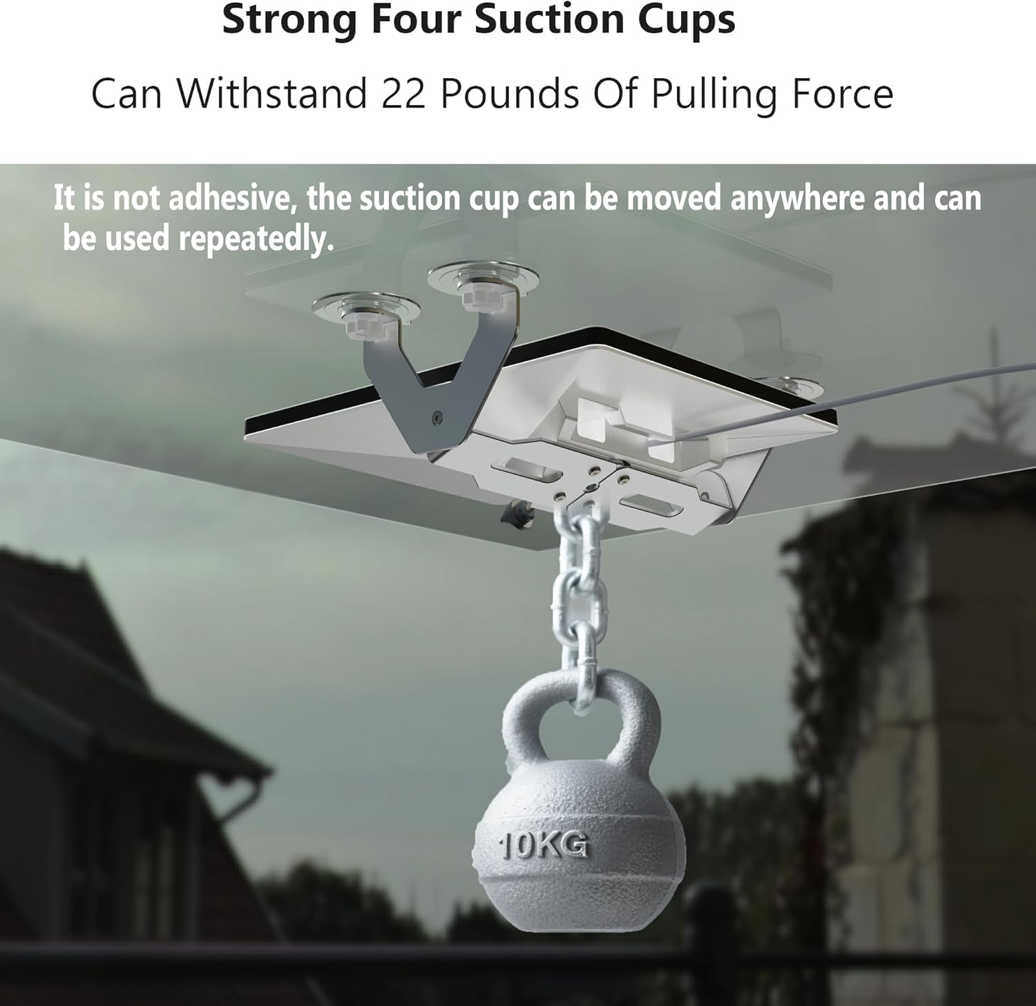 Starlink Mini Window Mount with 360° Rotation, Strong Suction Cup Holder Compatible with Starlink Mini 2024, Portable Window Suction Stand for Car & Home Use (Silver)