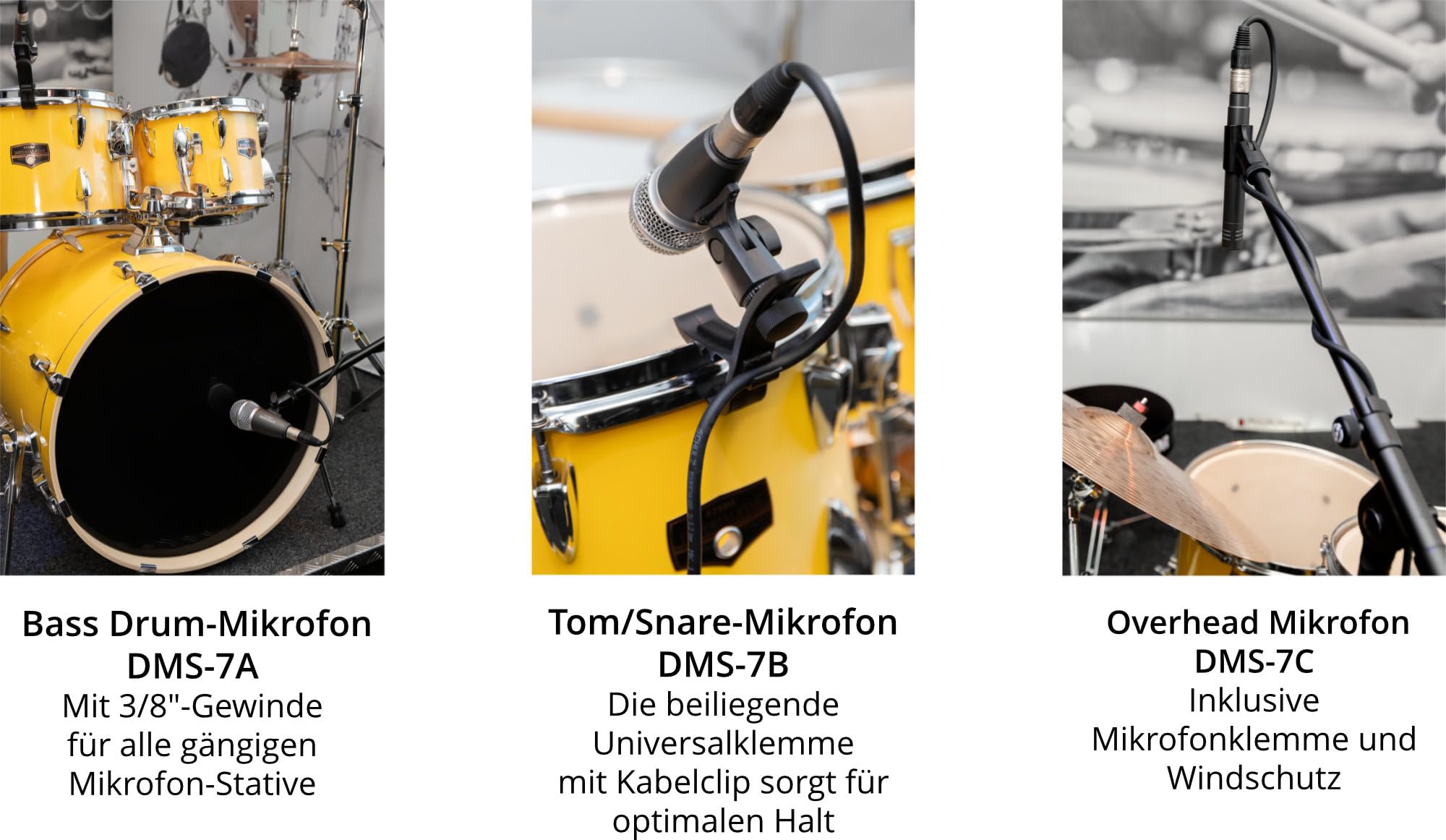 Pronomic Zestaw mikrofonów perkusyjnych DMS-7
