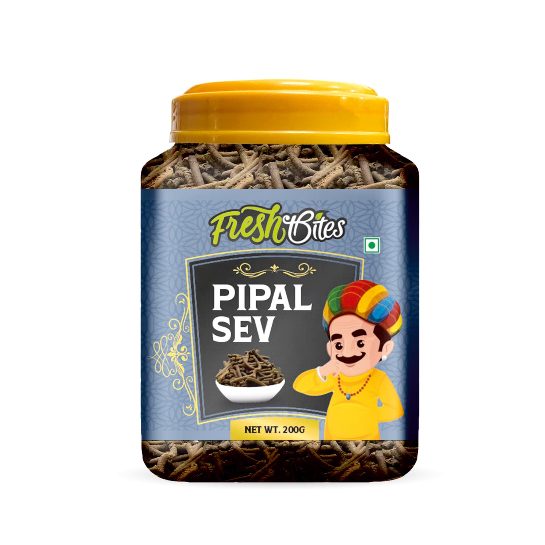 Fresh Bites Pipal Sev 200 Gram- Peepal Vati Digestive Churan, Mouth Freshener, After-Meal Snack with Peepal Senv Churan